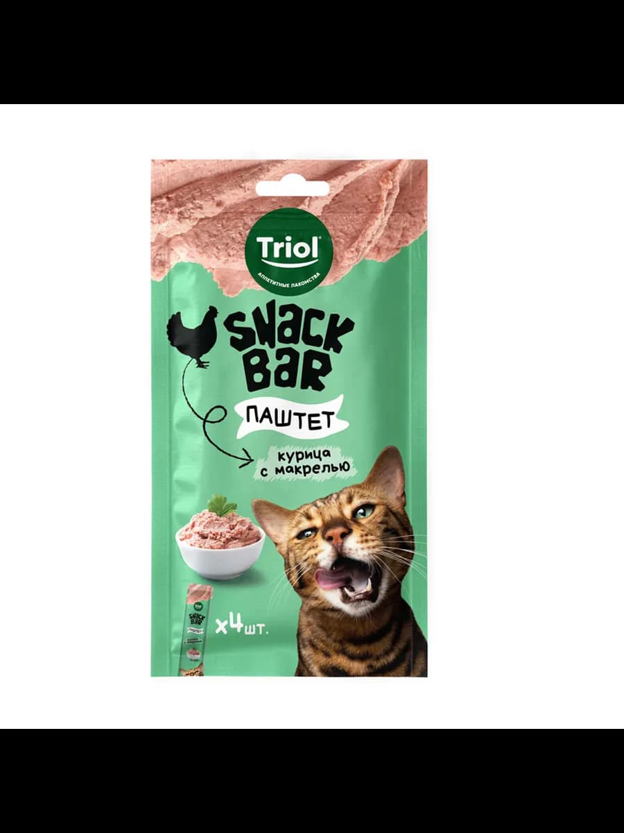 Лакомство для кошек "Паштет из курицы с макрелью", 40г