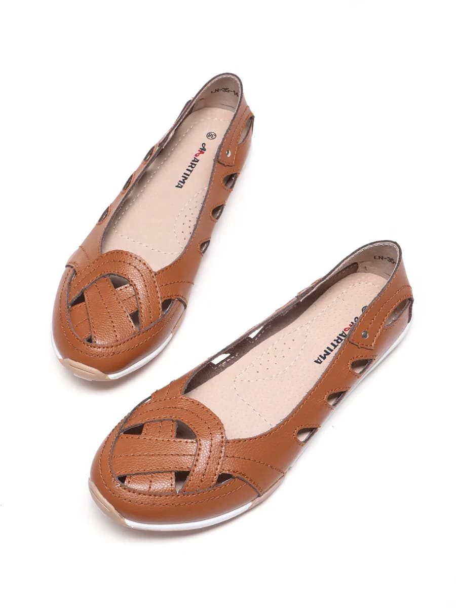 Балетки натуральная кожа