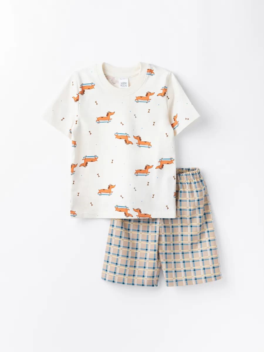 Пижама детская с шортами хлопковая