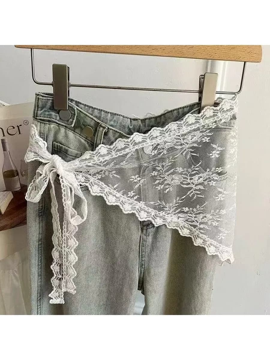 Косынка белый на голову на джинсы