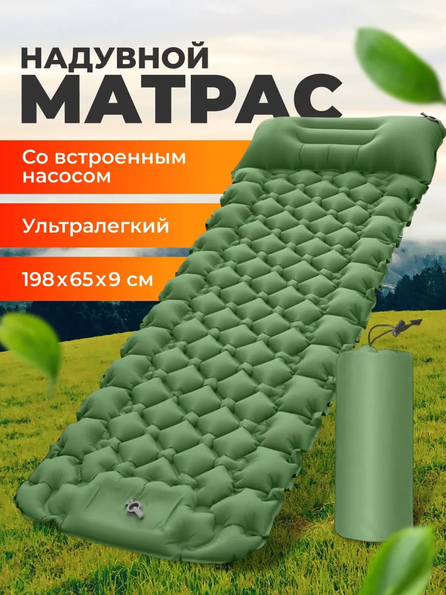 Коврик туристический самонадувающийся матрас для палатки