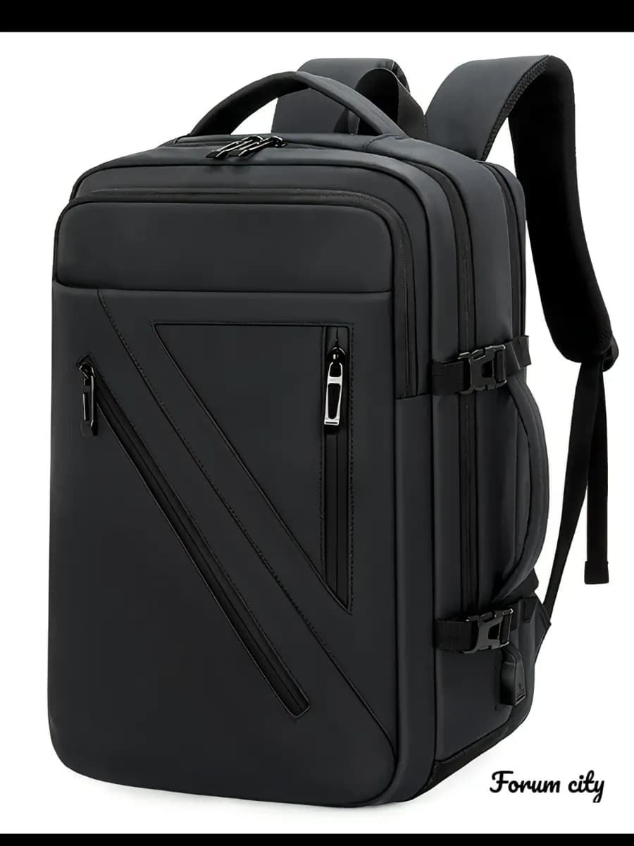 Рюкзак мужской городской для ноутбука путешествий USB черный