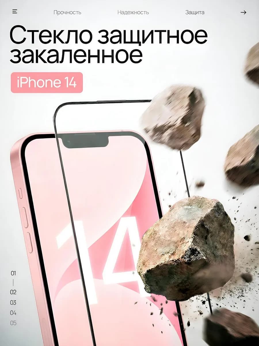 Защитное стекло для iPhone 14