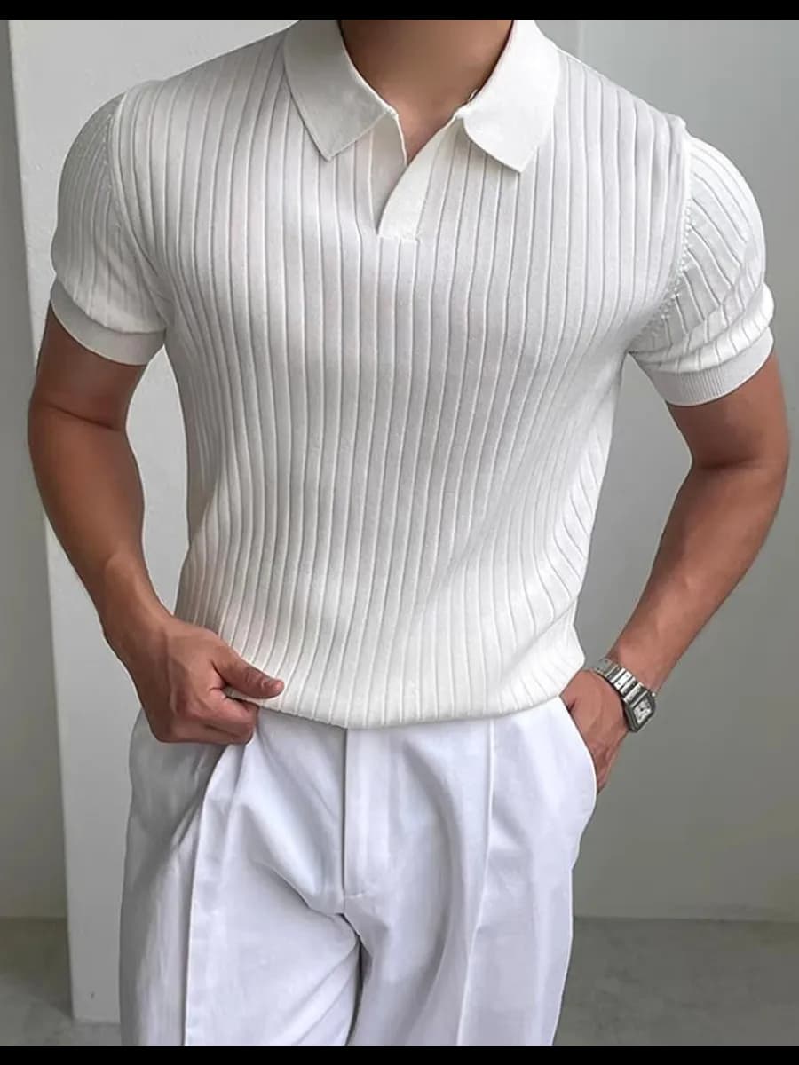 Футболка поло олд мани плотная с коротким рукавом