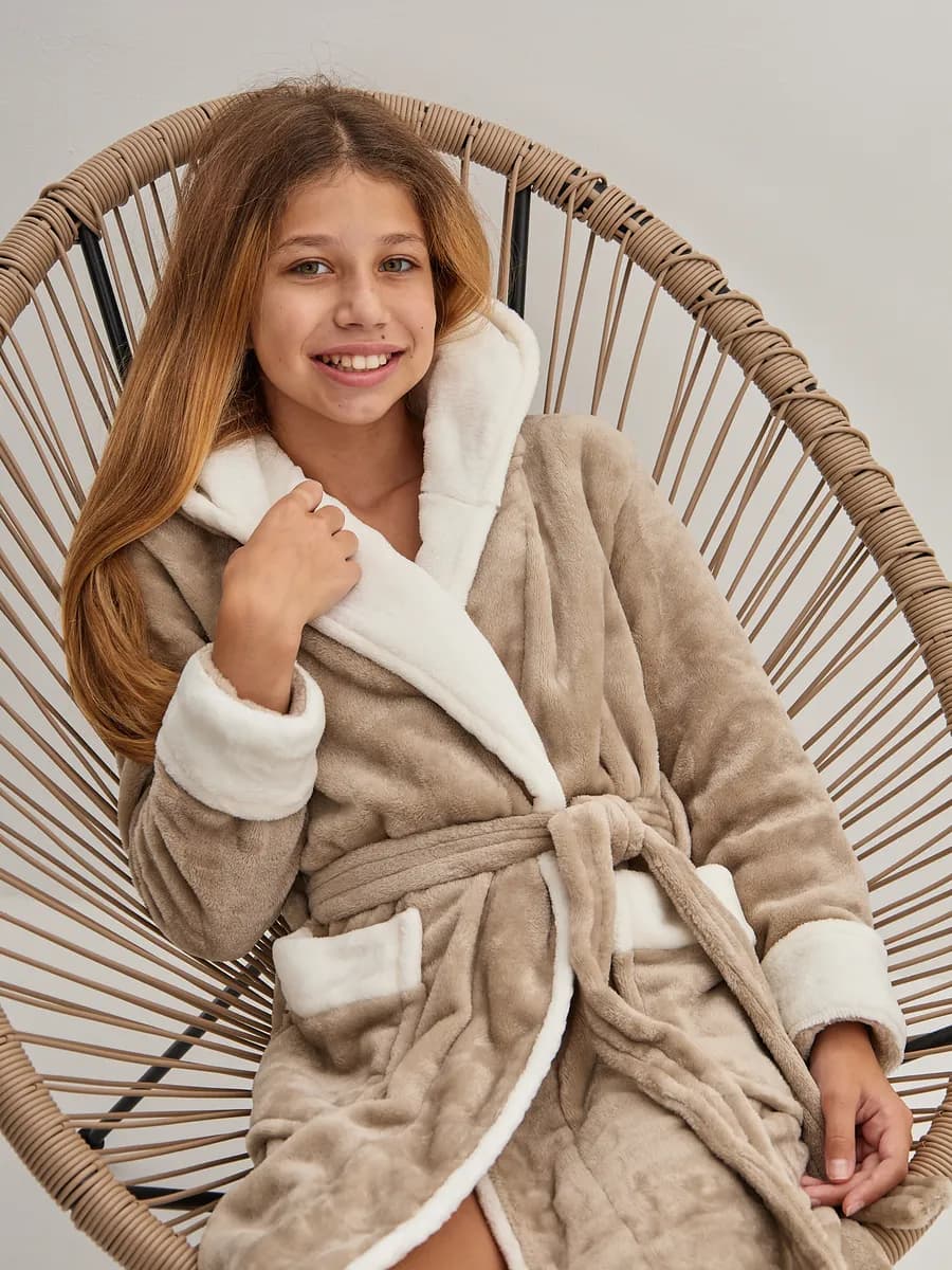 Халат домашний с капюшоном