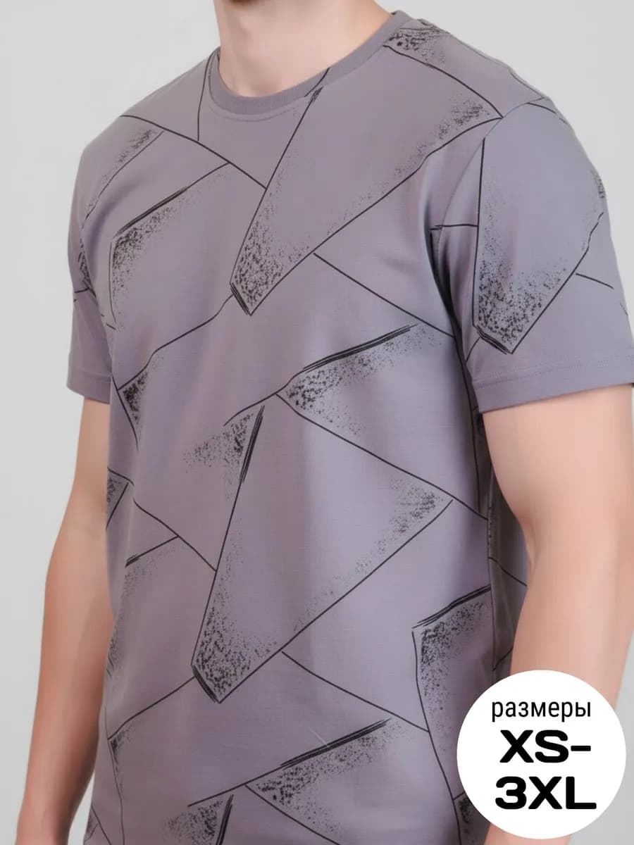 Футболка базовая хлопок с принтом