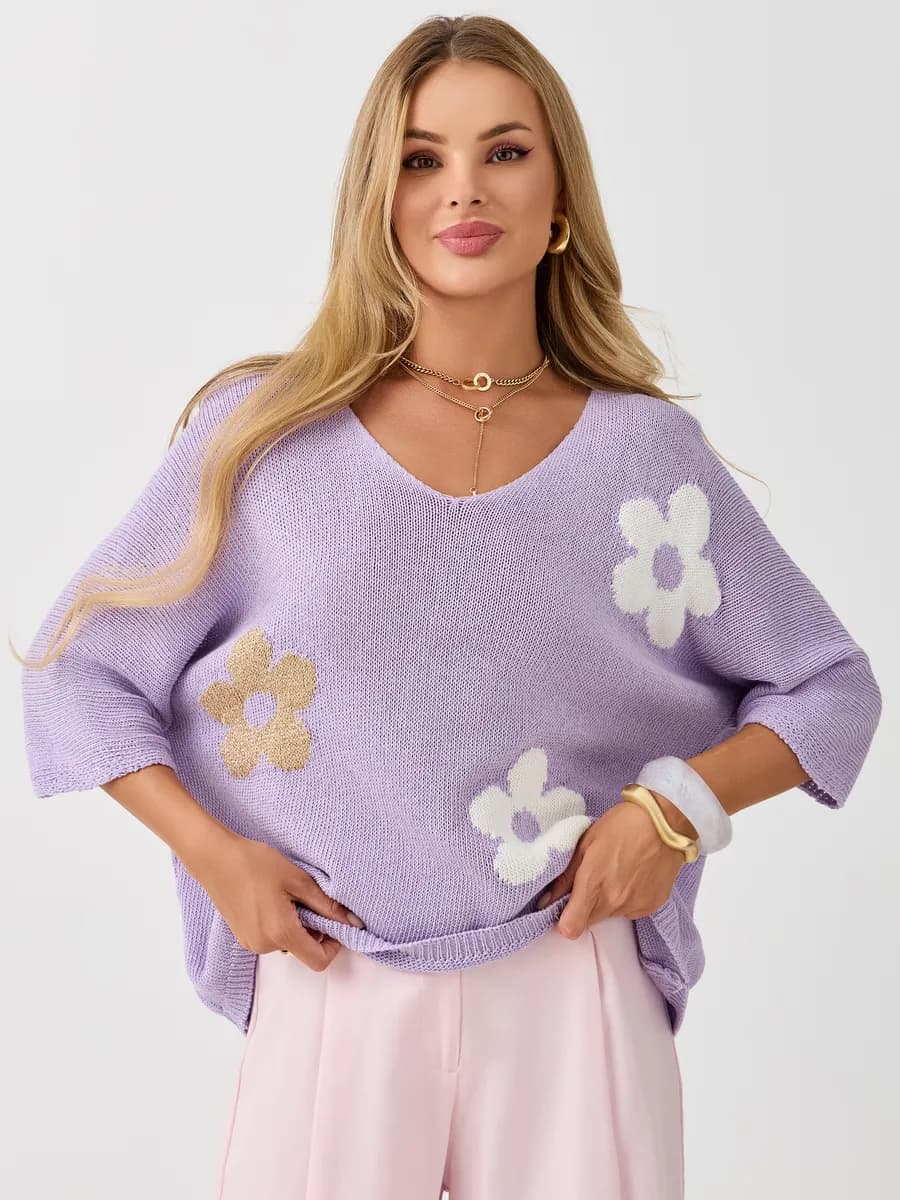 Джемпер вязаный оверсайз