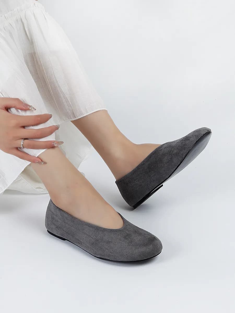 Балетки летние замшевые