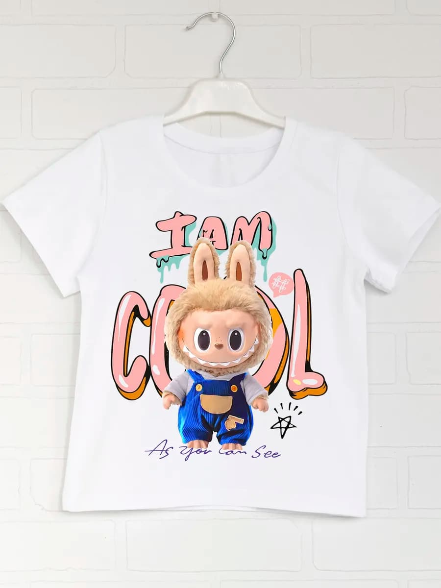 Футболка хлопковая с лабубу