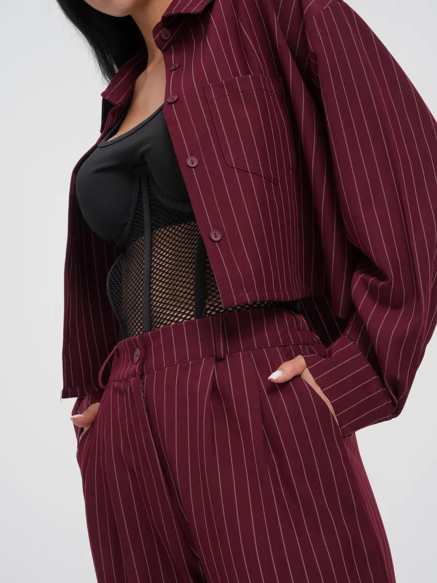 Костюм брючный двойка в полоску