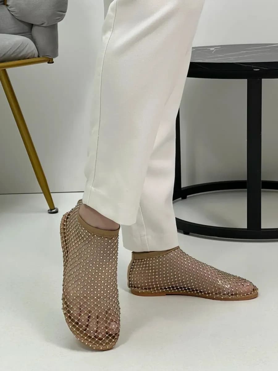 женские сетка со стразами