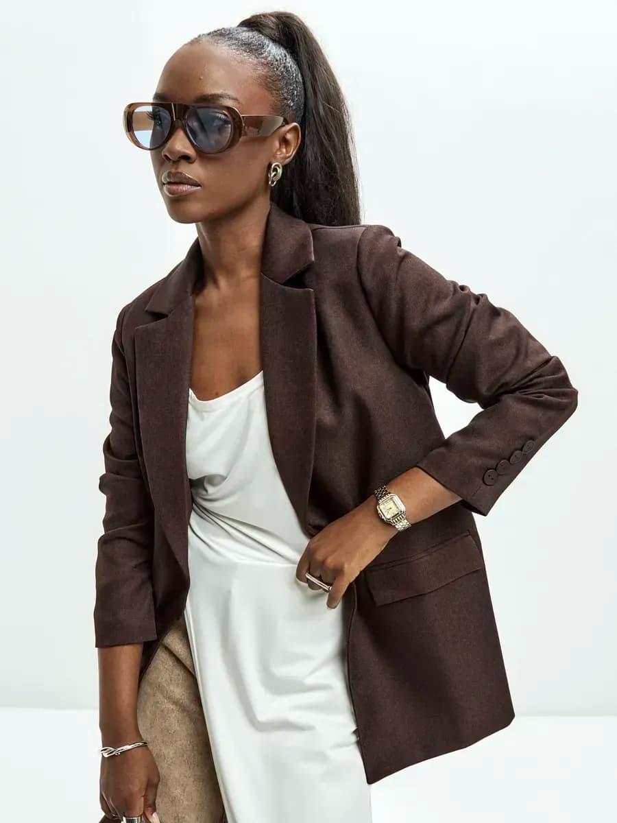 Пиджак удлиненный классический оверсайз