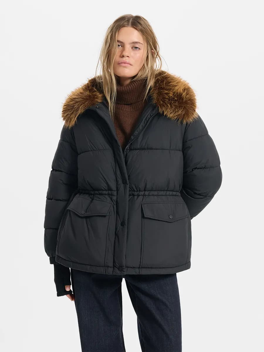 Куртка с меховым воротником