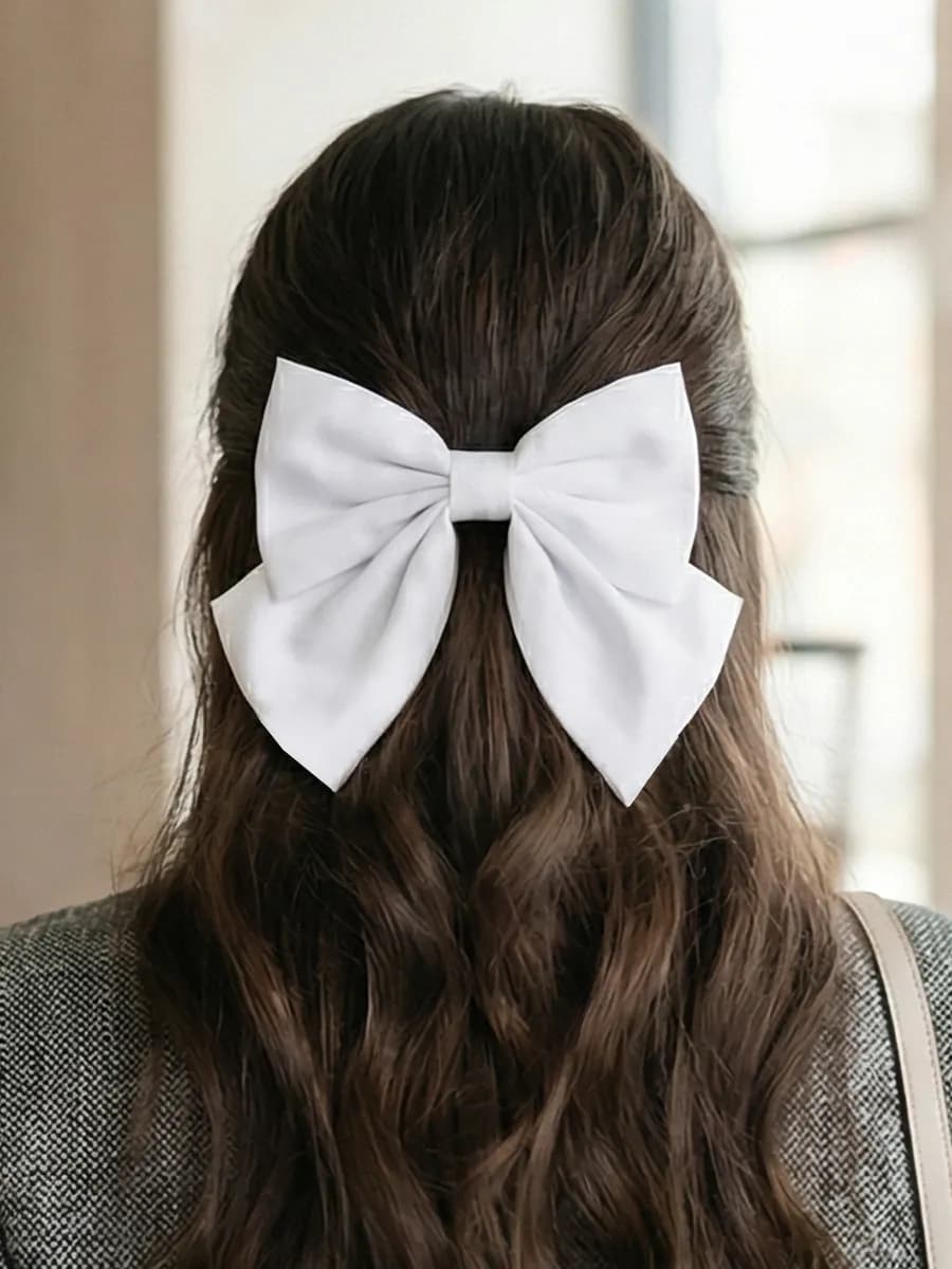 Большой бант для волос на заколке