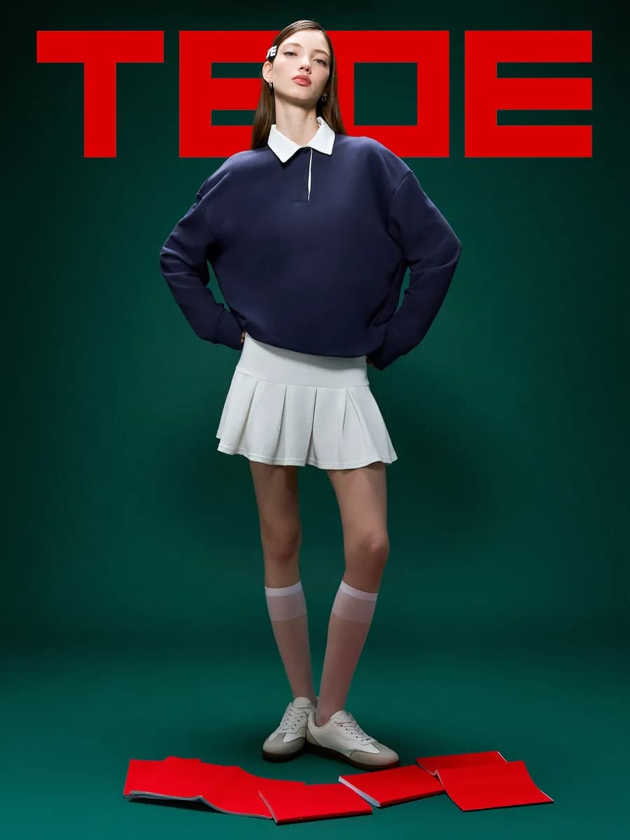 Свитшот-поло оверсайз с пуговицами