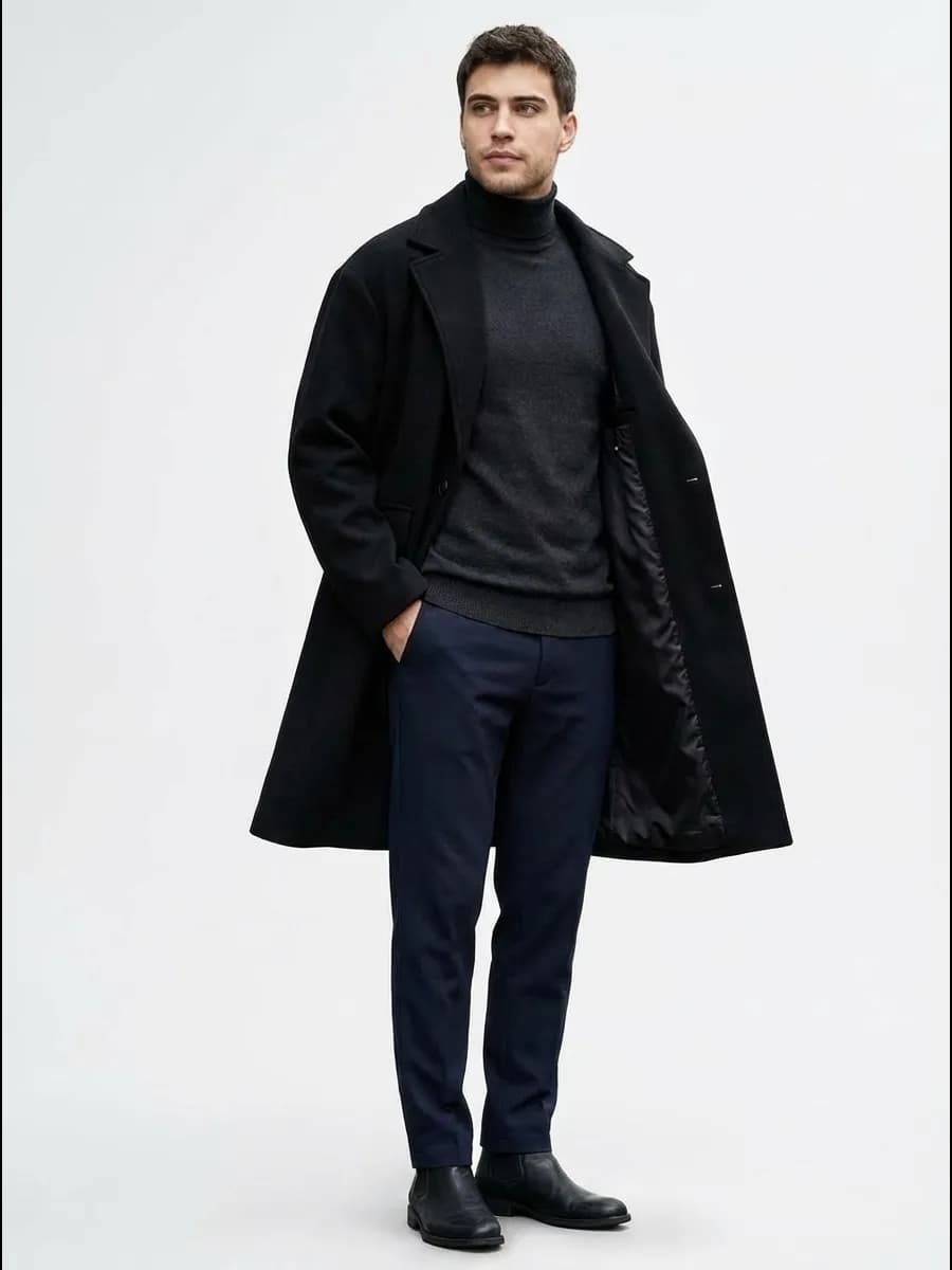 пальто демисезонное длинное