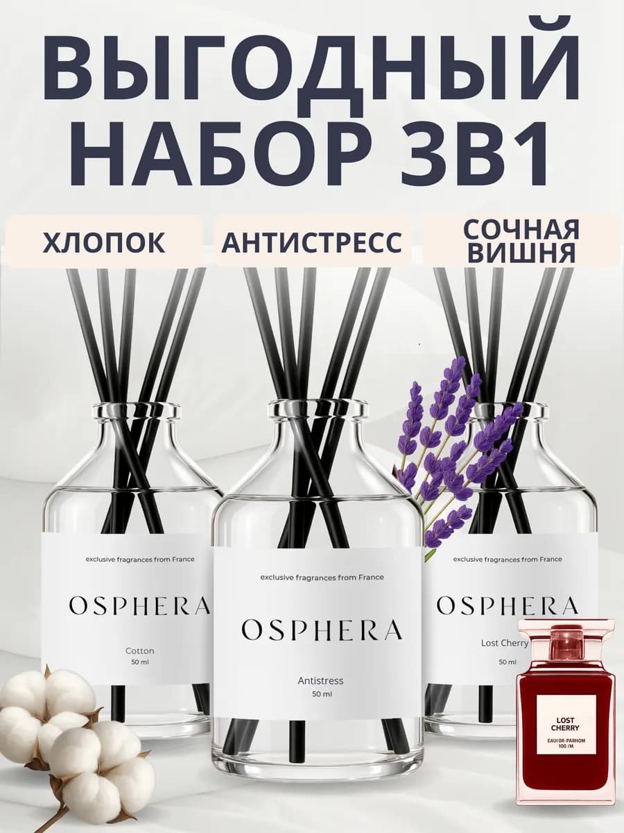 Диффузор для дома с палочками набор ароматизаторов