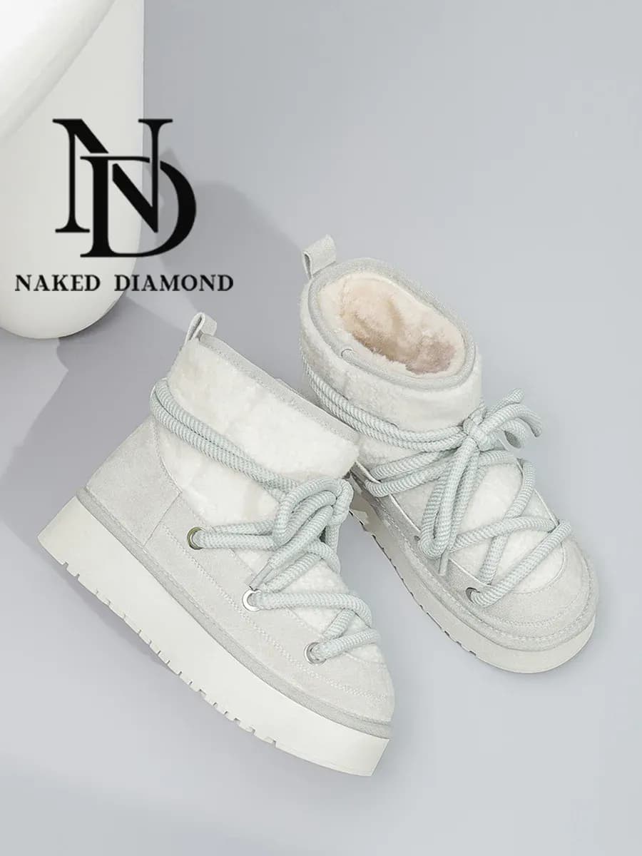 Зимние угги на платформе