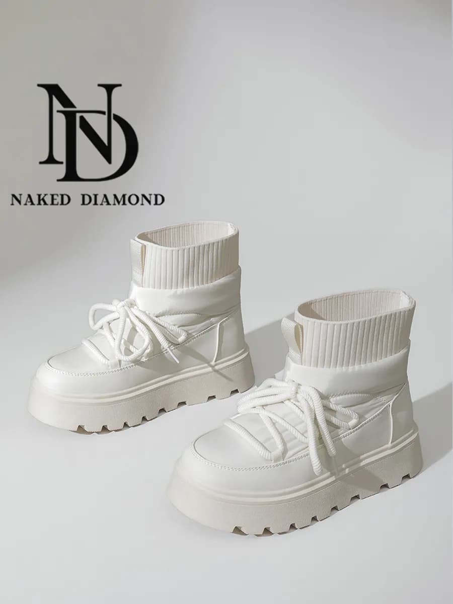 Угги зимние короткие на платформе натуральная шерсть