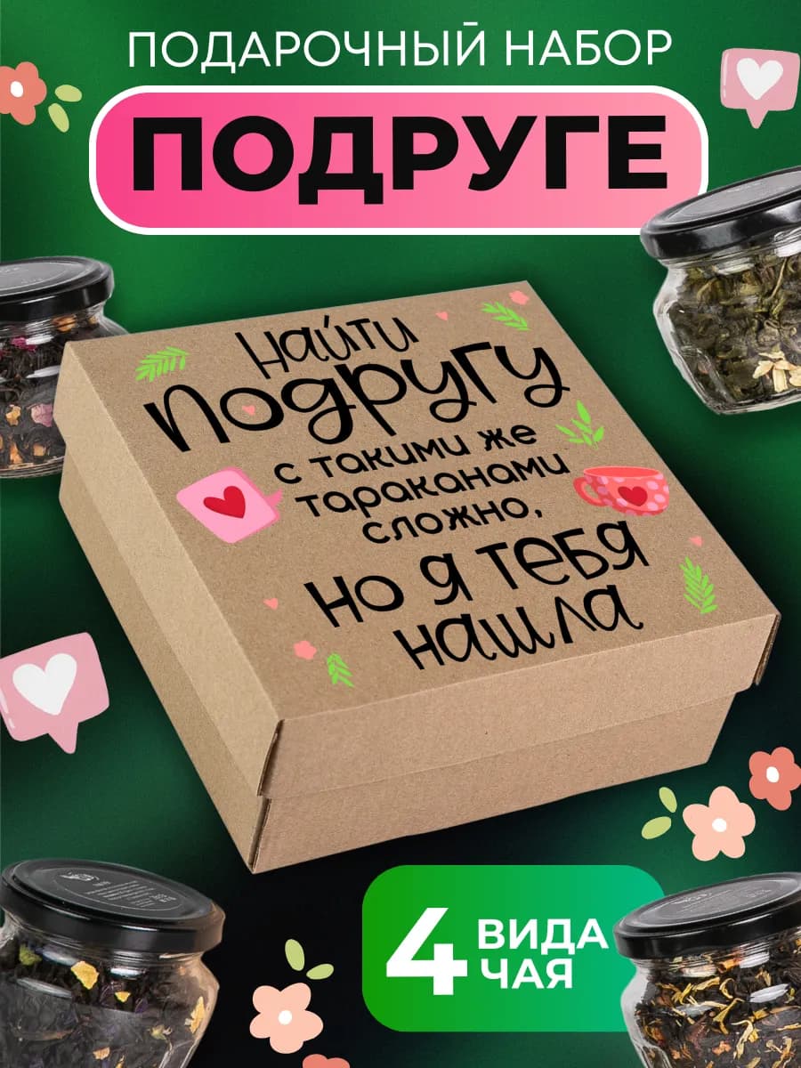 Подарок подруге прикольный на 8 марта набор чая