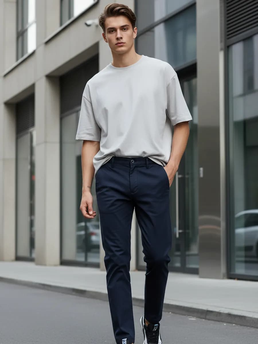 Брюки бананы зауженные классические