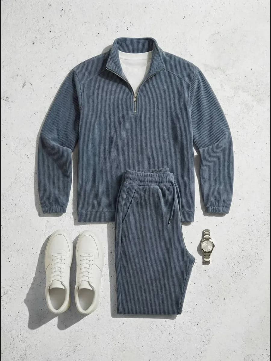 Спортивный костюм зимний вельветовый old money