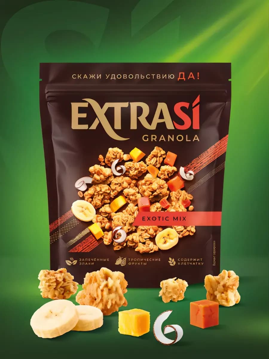 Хрустящая Гранола-Мюсли Экзотический микс, 300 г