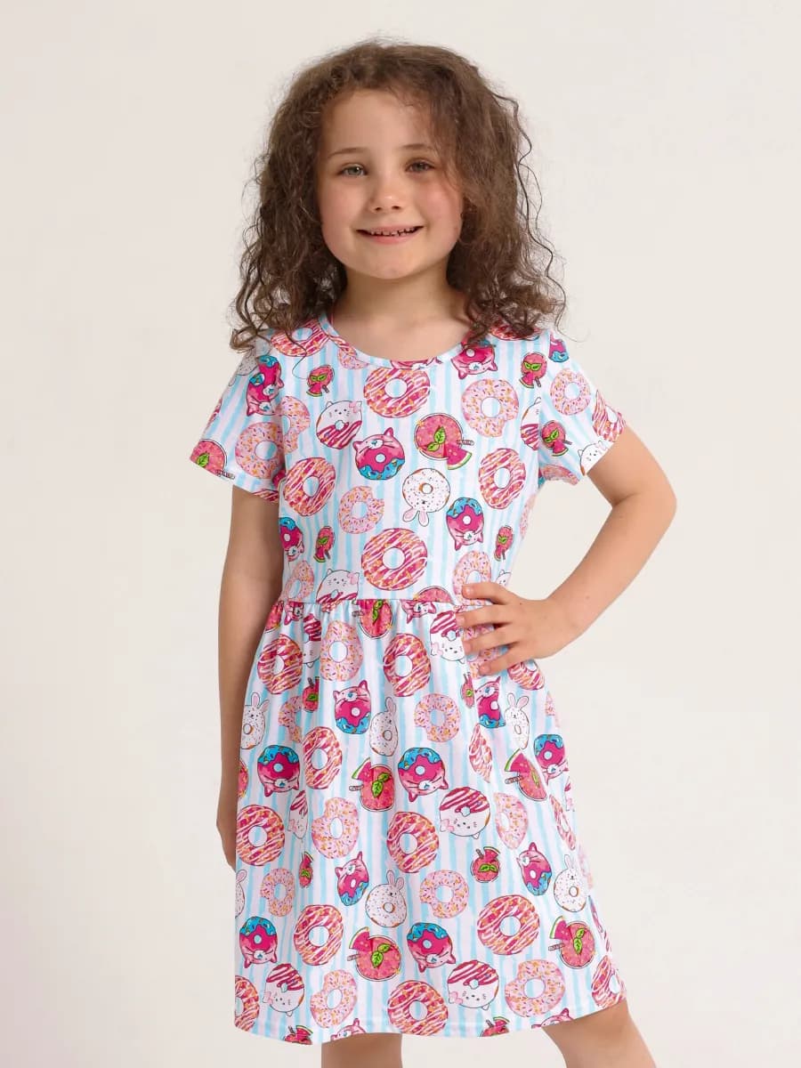 Трикотажное платье для девочки в сад и на прогулку сарафан