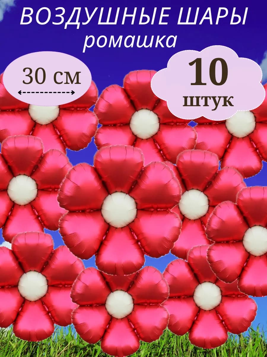 Воздушный шар Ромашки фотозона украшение для праздника