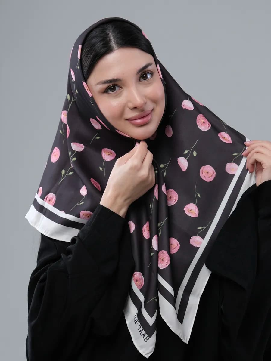 платок шелк твил с ручной подгибкой полулюкс