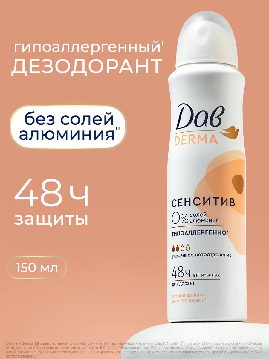 Дезодорант женский спрей от запаха пота гипоаллергенный