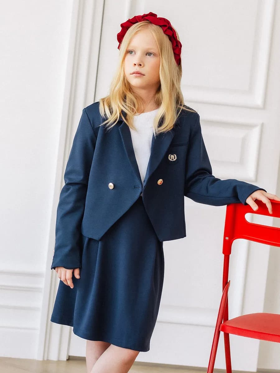 Жакет пиджак укороченный школьный