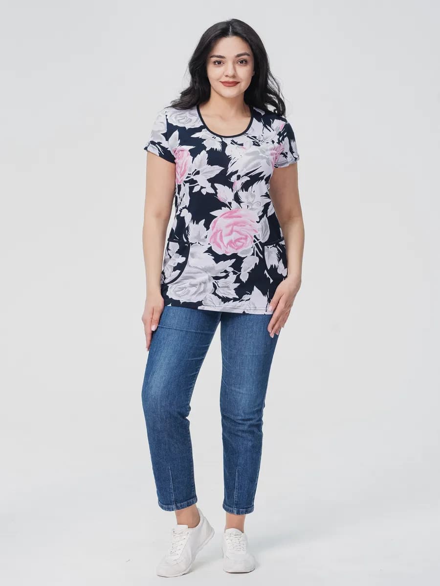 Футболка домашняя с карманами хлопок