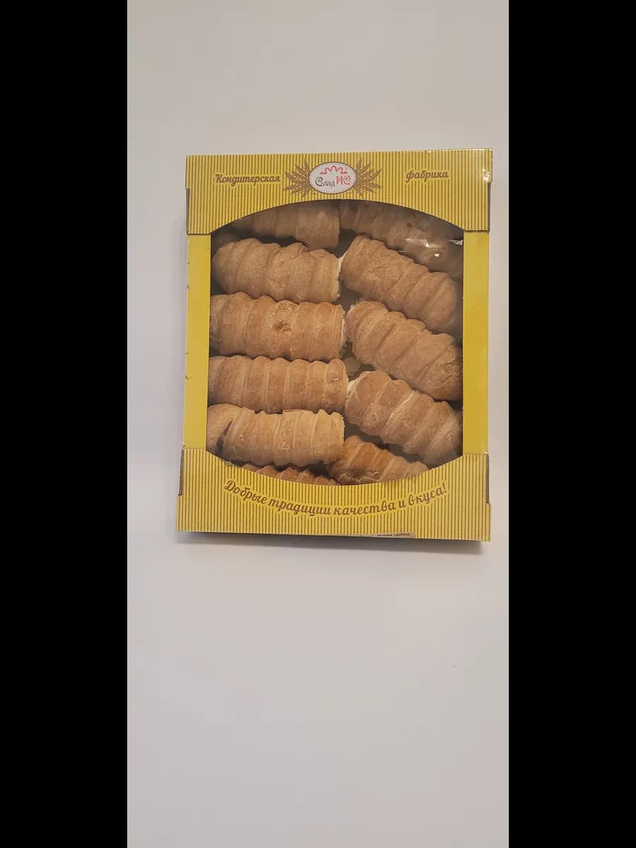 Печенье слоеное трубочка крем брюлле