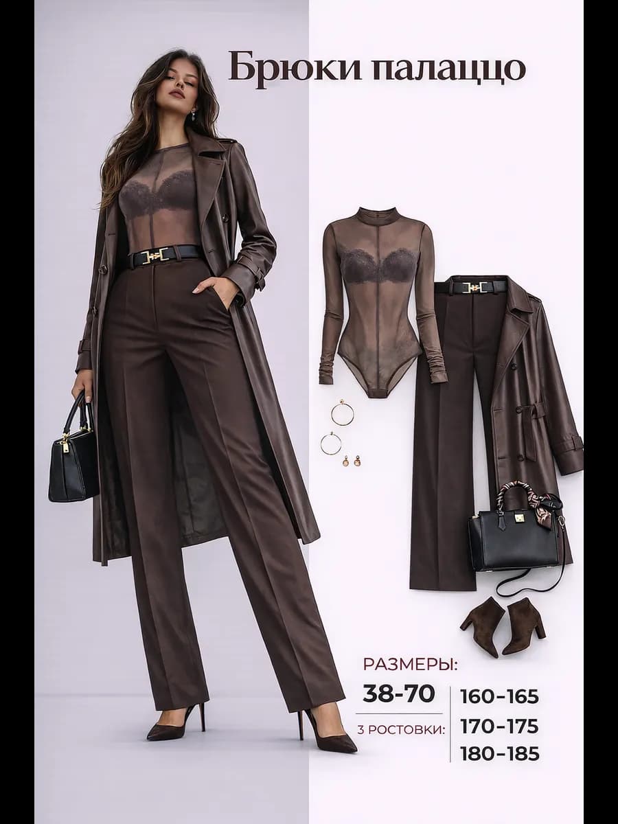 Брюки классические палаццо