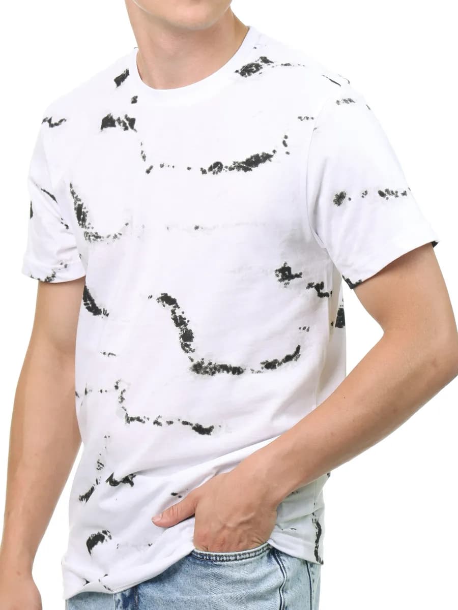 Футболка с принтом базовая хлопок