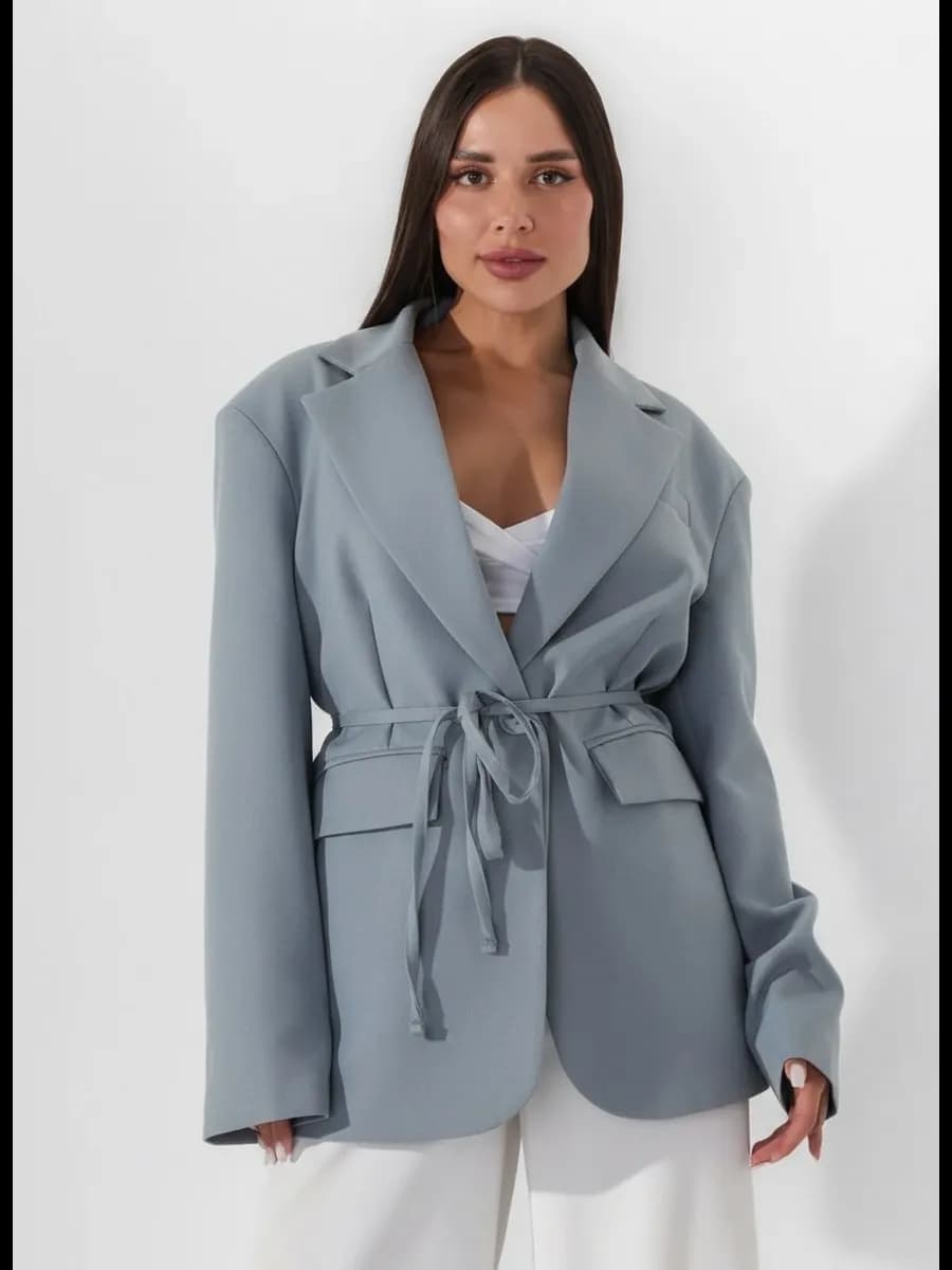 Пиджак с мужского плеча оверсайз удлиненный