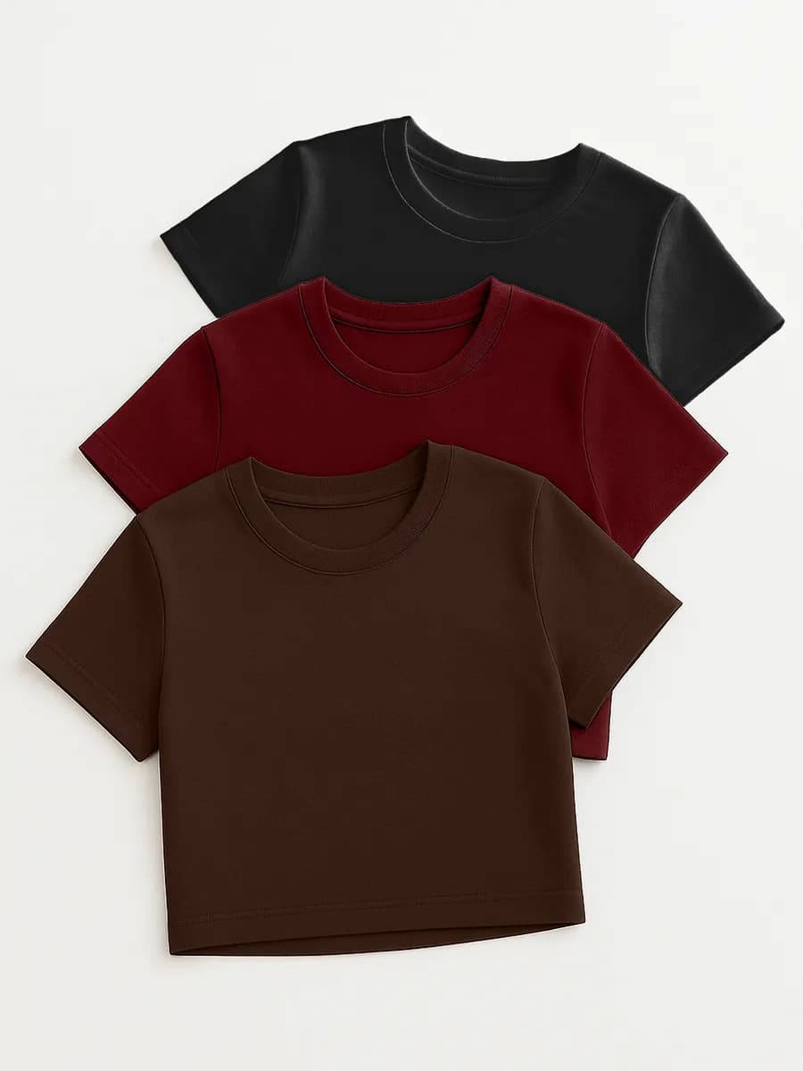 Кроп топ женский набор 3 шт