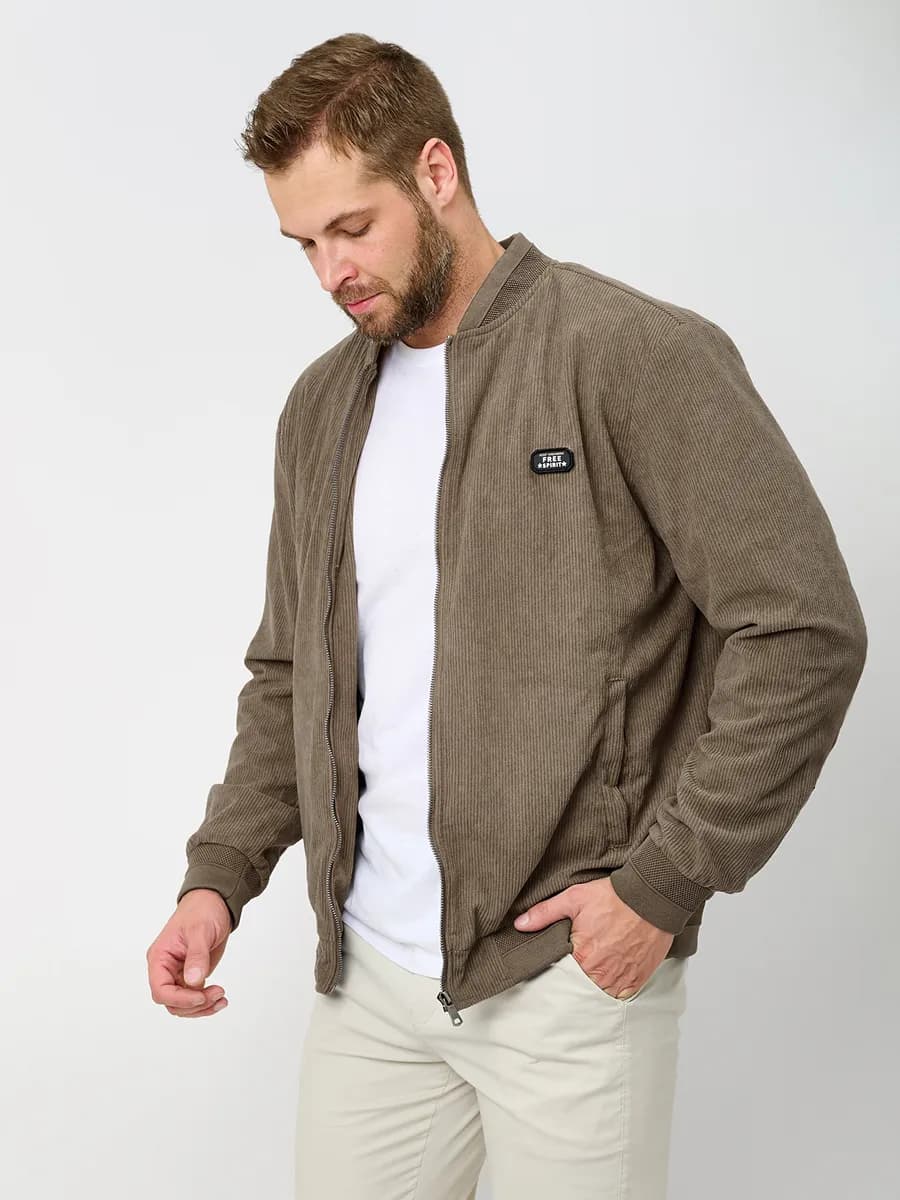 Ветровка мужская вельветовая бомбер лёгкая