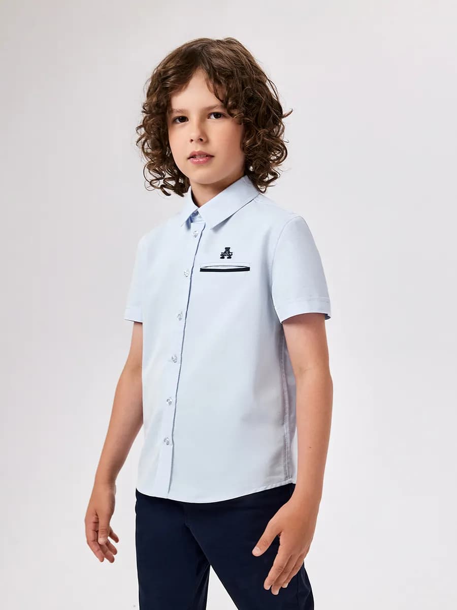 Школьная рубашка с коротким рукавом