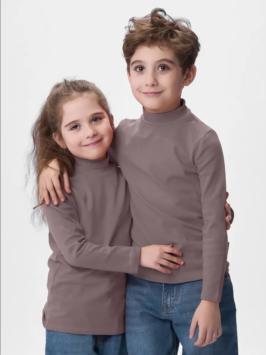 Водолазка для девочки и мальчика детская однотонная