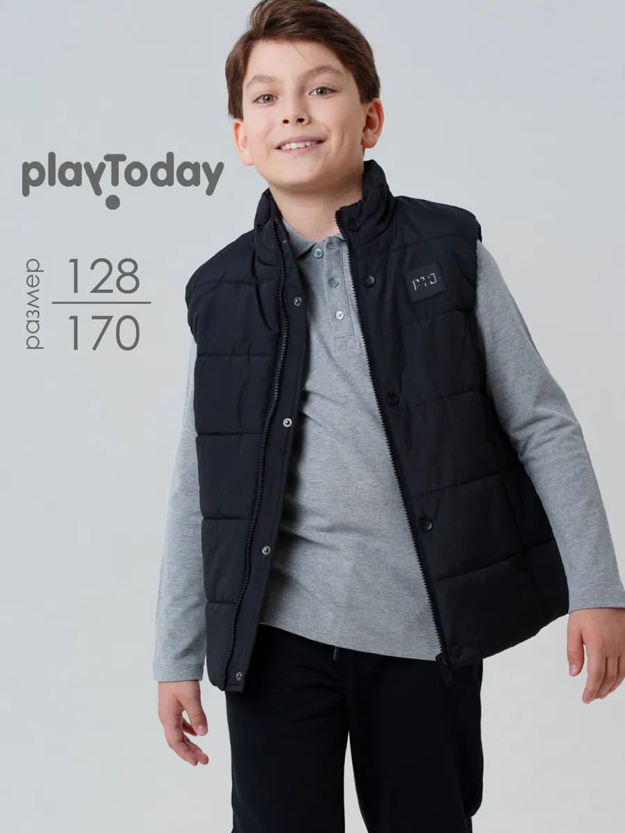 Жилет утепленный подростковый на демисезон стеганный