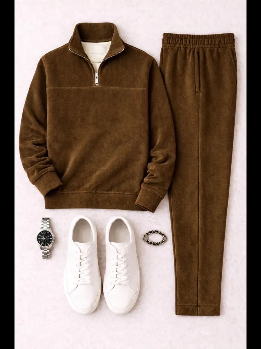 Костюм спортивный полузамок вельветовый