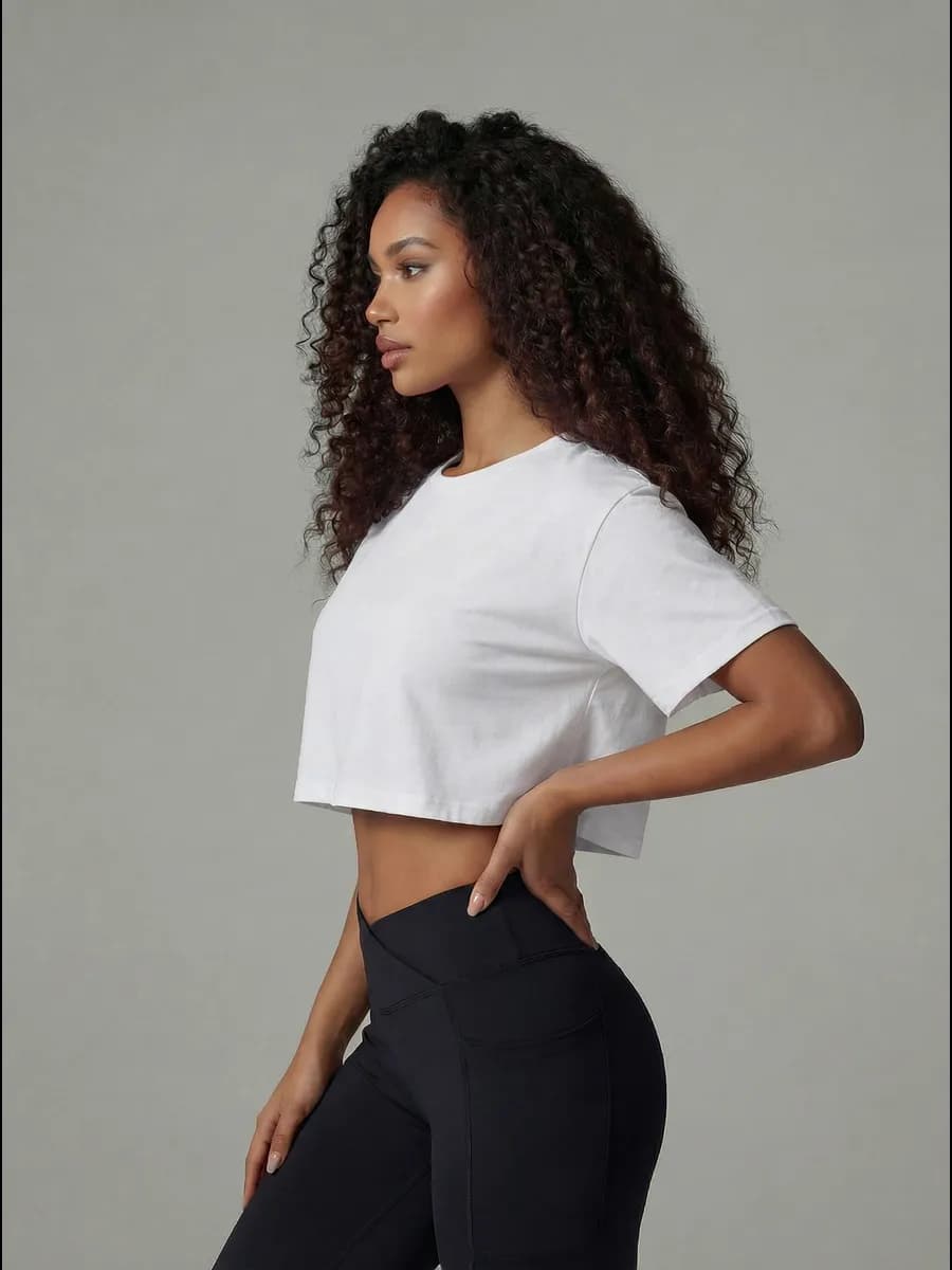 Футболка укороченная оверсайз