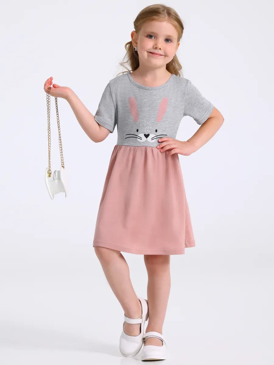 Платье в садик хлопок меланж