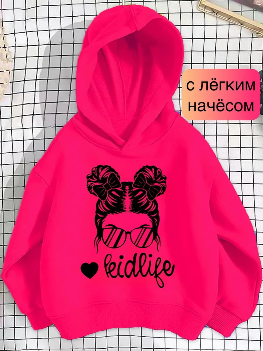 Толстовка для девочки с капюшоном