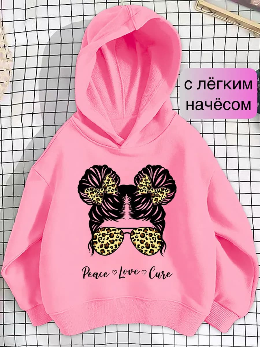 Толстовка для девочки с капюшоном