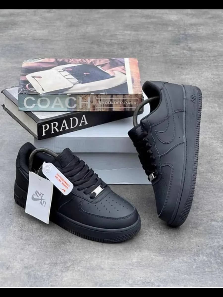 Кроссовки Air Force 1 Low Black форсы кеды