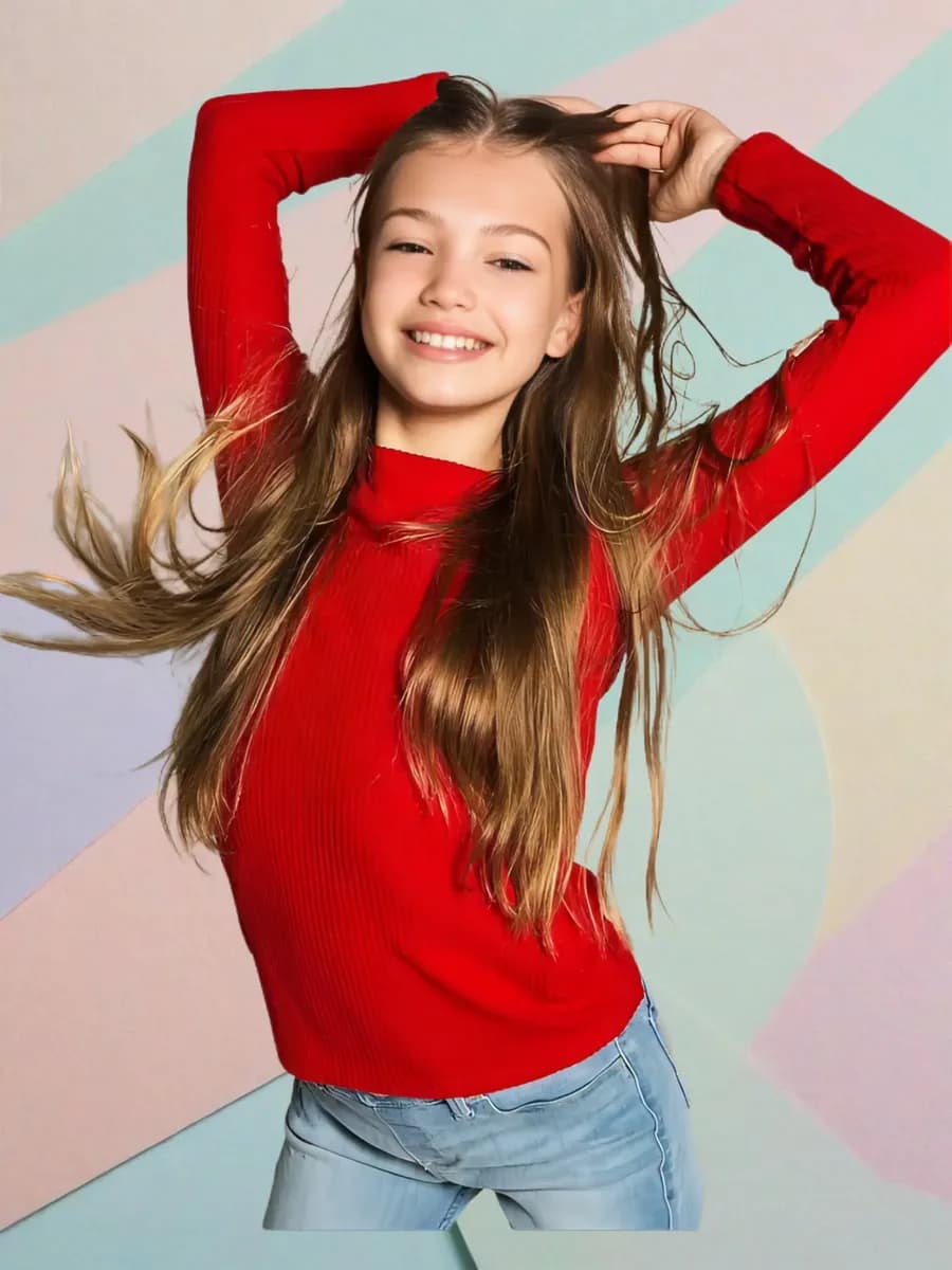 Водолазка для девочки лапша школьная