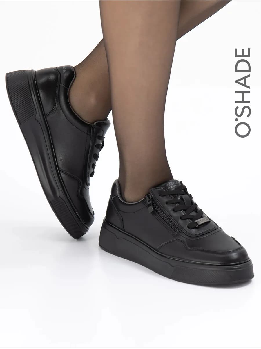 Кеды женские черные натуральная кожа